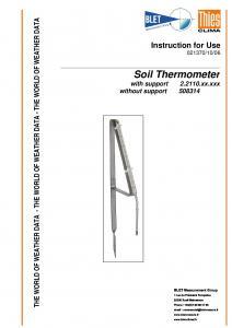 THERMOMETRE STANDARD SOL THIES - BLET