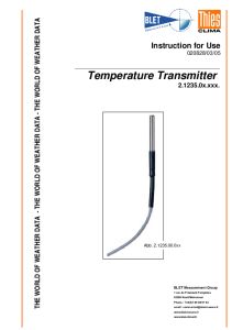 THERMO TRANSMETTEUR AIR-EAU THIES - BLET