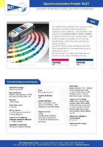 BLET - COLORIMETRE PORTABLE AVEC CONTACT