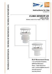 Station Mto Clima Sensor THIES - BLET