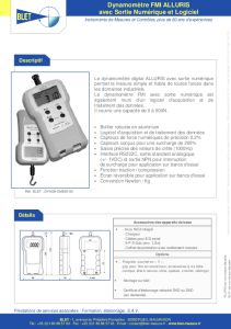 Dynamomtre Sortie Numrique et Logiciel