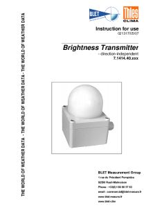 INDICATEUR DE LUMINOSITE GLOBALE THIES - BLET