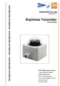 INDICATEUR DE LUMINOSITE DIRECTIONNEL THIES - BLET