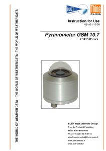 PYRANOMETRE GSM 10.7 THIES - BLET