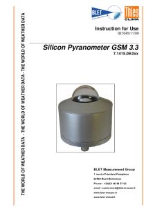 PYRANOMETRE GSM 3.3 THIES - BLET