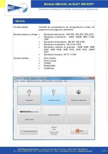 QM-DIAL Comparateurs Palpeurs Jauges - Logiciel QM SOFT