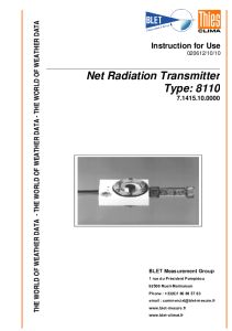 TRANSMETTEUR BILAN RADIATIF THIES