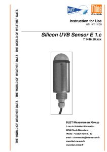 Capteur UVB E 1.c THIES - BLET