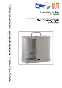 MICRO BAROGRAPHE THIES - BLET