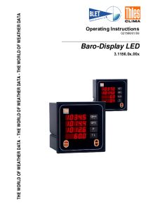 Baro-transmetteur 4 en 1  affichage numrique THIES