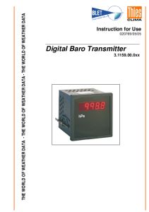 Baro-transmetteur  affichage numrique THIES - BLET