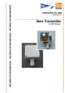 BARO TRANSMETTEUR THIES - BLET