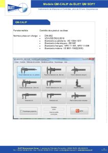 QM-CALIP Pieds  Coulisse - Logiciel QM SOFT