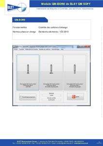 QM-BORE Calibres d'Alsage - QM SOFT