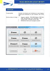 QM-SPLINE Tampons pour Dentelures - BLET