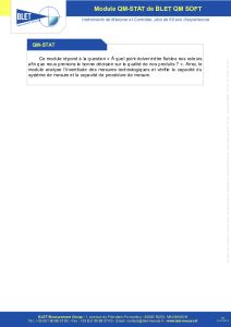 QM-STAT - Logiciel BLET QM SOFT