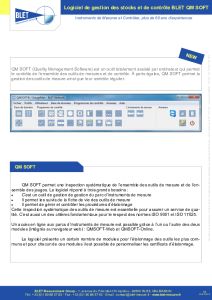 QMSOFT Prsentation du software - BLET