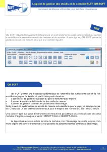 QM SOFT PRESENTATION LOGICIEL - BLET