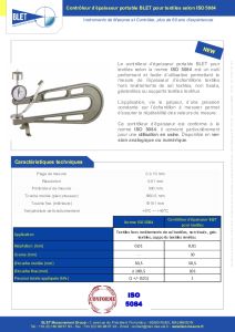 Contrleur dpaisseur portable pour textiles - Norme ISO 5084