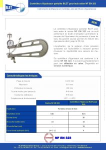 Contrleur d'paisseur portable pour bois  NF EN 323
