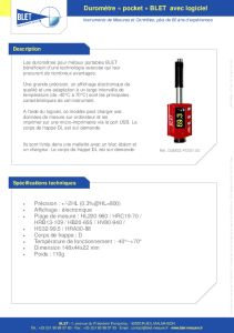 BLET - DUROMETRE METAL POCKET LOGICIEL