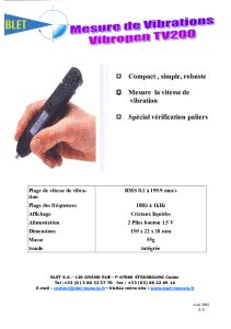 Mesure Vibration -Vibropen TV200