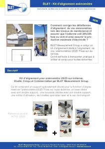 Kit d'alignement anmomtre pour olienne BLET