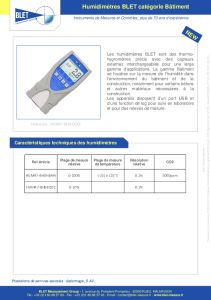 Documentation Humidimtres Btiment BLET