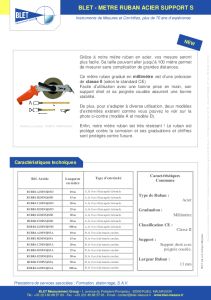 BLET - METRE RUBAN ANCIER SUPPORT S