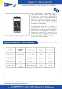 Vacuomtres numriques BLET