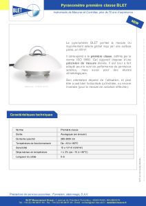 PYRANOMETRE PYRH0-1STV0 BLET