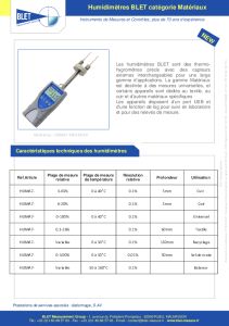 Humidimtres pour Matriaux BLET