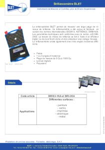 Brillancemtre - Mesure et contrle BLET