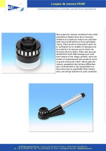 Loupes de mesure Peak - BLET