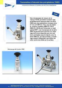 Microscopes de mesure PEAK - BLET