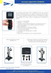 Duromtre digital HPE III Bareiss