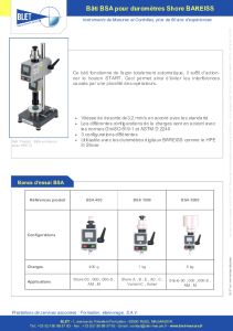 Bti BSA pour duromtres BAREISS