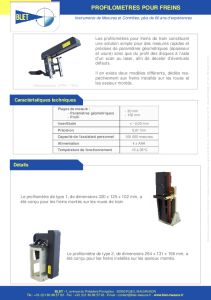 Profilomtre laser de freins de trains BLET