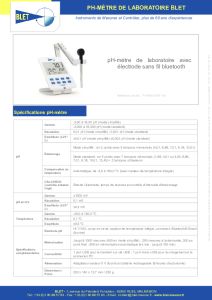pH-mtre Bluetooth et lectrode pH sans fil