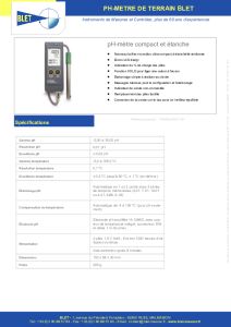 pH-mtre de terrain compact tanche HANNA