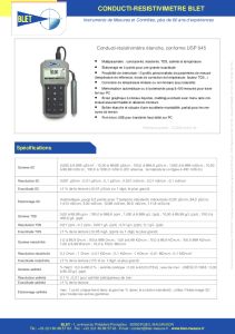 Conductimtres professionnels tanches