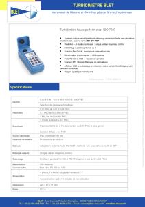 BLET - TURBIDIMETRE