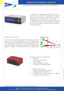 Capteur de triangulation laser BLET