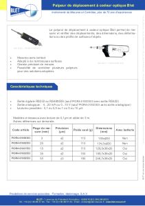 Palpeur de dplacement  codeur optique BLET