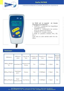 Document technique Surfix PHYNIX