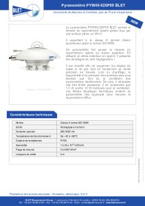 PYRANOMETRE PYRH0-025P00 BLET