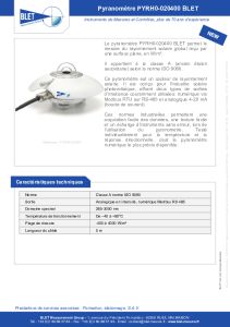PYRANOMETRE PYRH0-020400 BLET