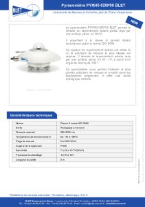 Pyranomtre PYRH0-020P00 BLET
