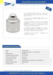 Pyranom�tre 2nde classe PYRH0-2STVN BLET