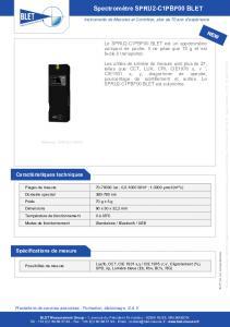 Spectromètre portable SPRU2-C1PBF00 BLET